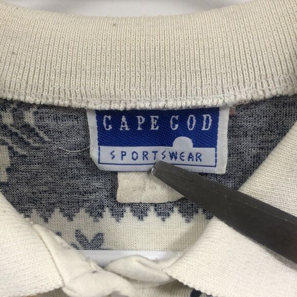 Vintage Cape Cod Sportswear Sweatshirt Mens Size XL Aztec Snowflakes Flaw Read - Picture 3 of 4